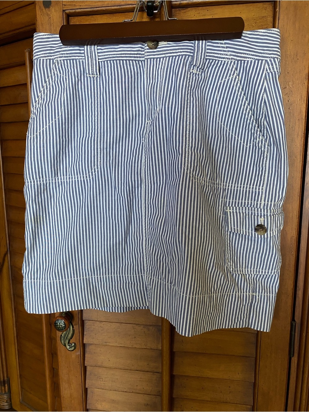 G.H. Bass & Co. Blue and White Striped Skirt